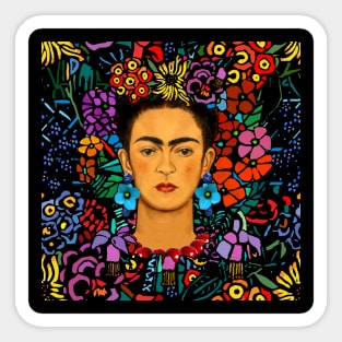 Flower Power Frida Sticker